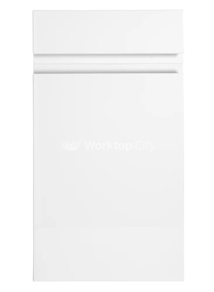 Larissa Handle Less White Gloss J Pull- Replacement Kitchen Doors SAMPLE PRODUCTS