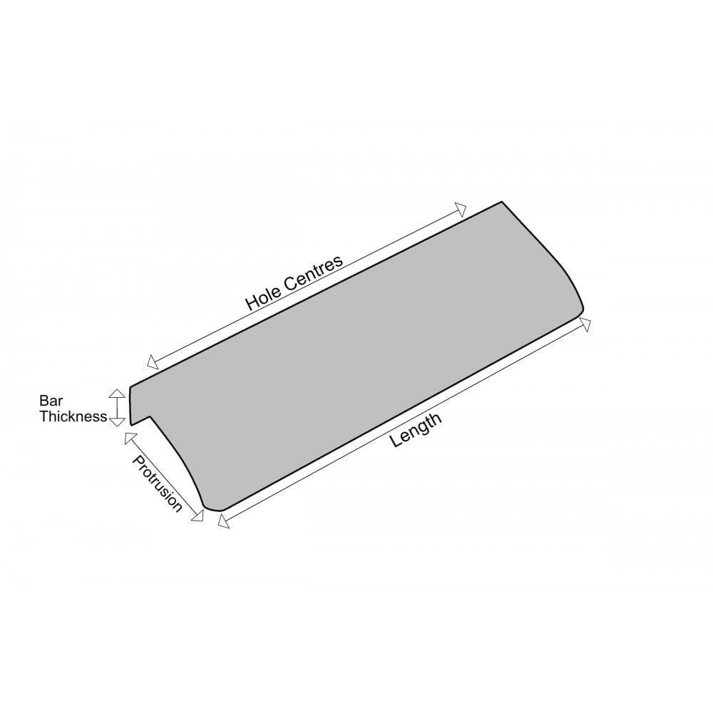 M4TEC Alva Bar Pull Handle Steel Grey VD3 - Pack of 10