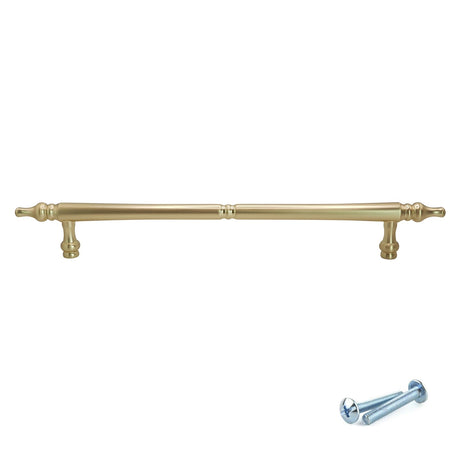 M4TEC Brushed Brass Decorative Bar Handle – VH6 Series (Traditional Cabinet & Drawer Handle)