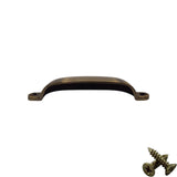 M4TEC 96mm Antique Brass Cup Handle - Kitchen Cabinet & Drawer Pull (VG4 Series)