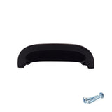 M4TEC 64mm Matte Black Cup Handle - Modern Zinc Drawer & Kitchen Cabinet Pull (VG5 Series)