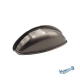 Brushed Nickel Cup Handle – 79mm Cabinet Drawer Pull (64mm Centres) | M4TEC VG3 Series