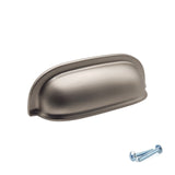M4TEC 77mm Brushed Nickel Cup Handle - Modern Zinc Kitchen Cabinet & Drawer Pull (VG6 Series)