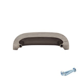 M4TEC 77mm Brushed Nickel Cup Handle - Modern Zinc Kitchen Cabinet & Drawer Pull (VG6 Series)