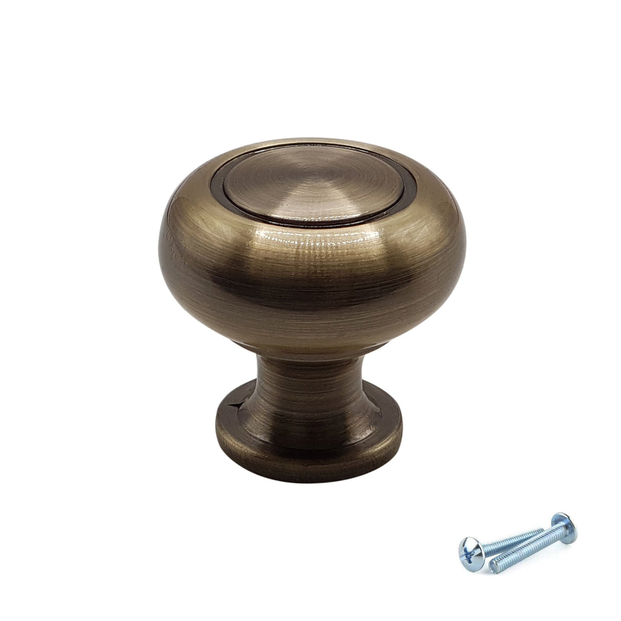 M4TEC Antique Brass Knob Handle – VH5 Series (30mm Cabinet, Drawer & Cupboard Knob)