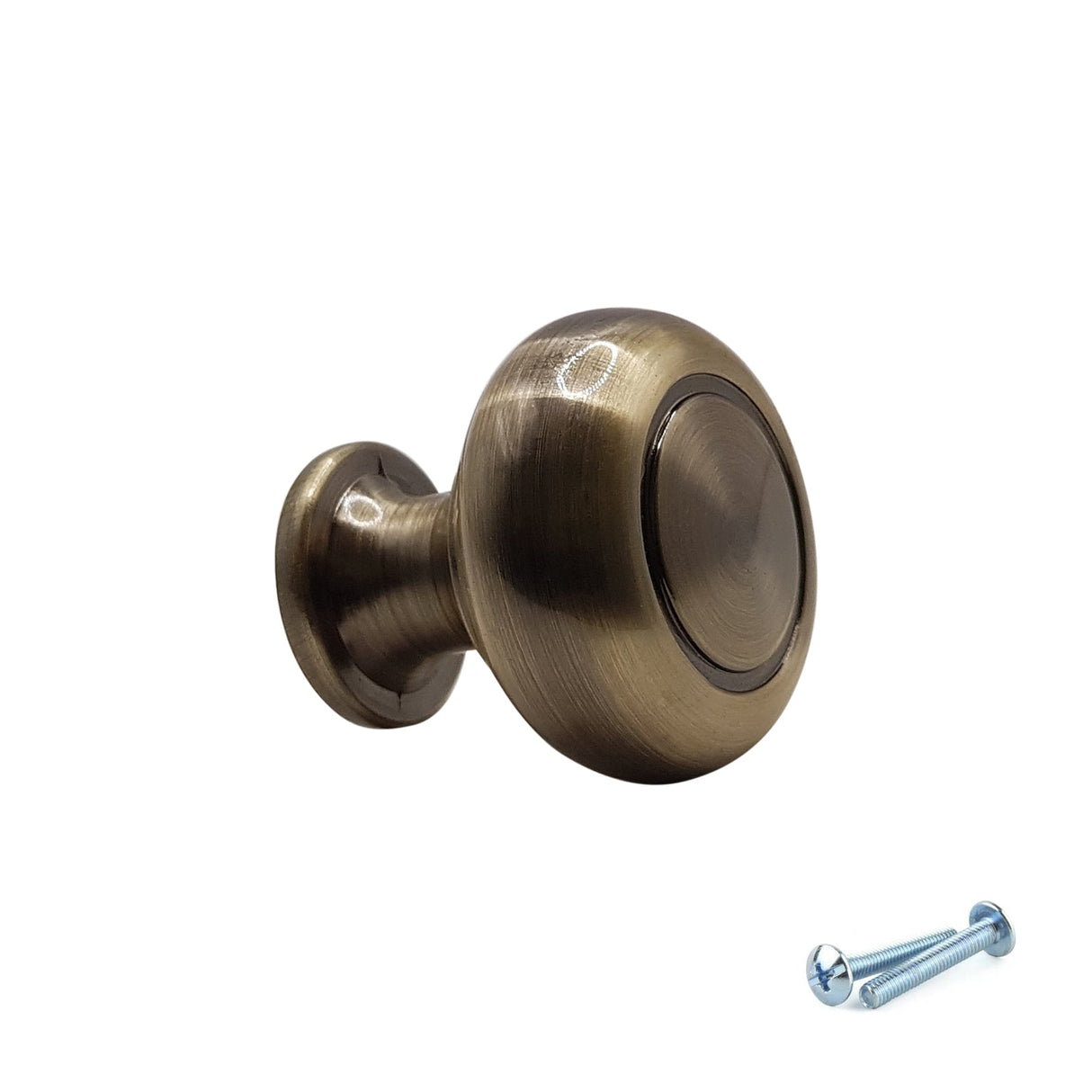 M4TEC Antique Brass Knob Handle – VH5 Series (30mm Cabinet, Drawer & Cupboard Knob)