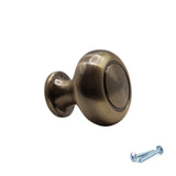 M4TEC Antique Brass Knob Handle – VH5 Series (30mm Cabinet, Drawer & Cupboard Knob)