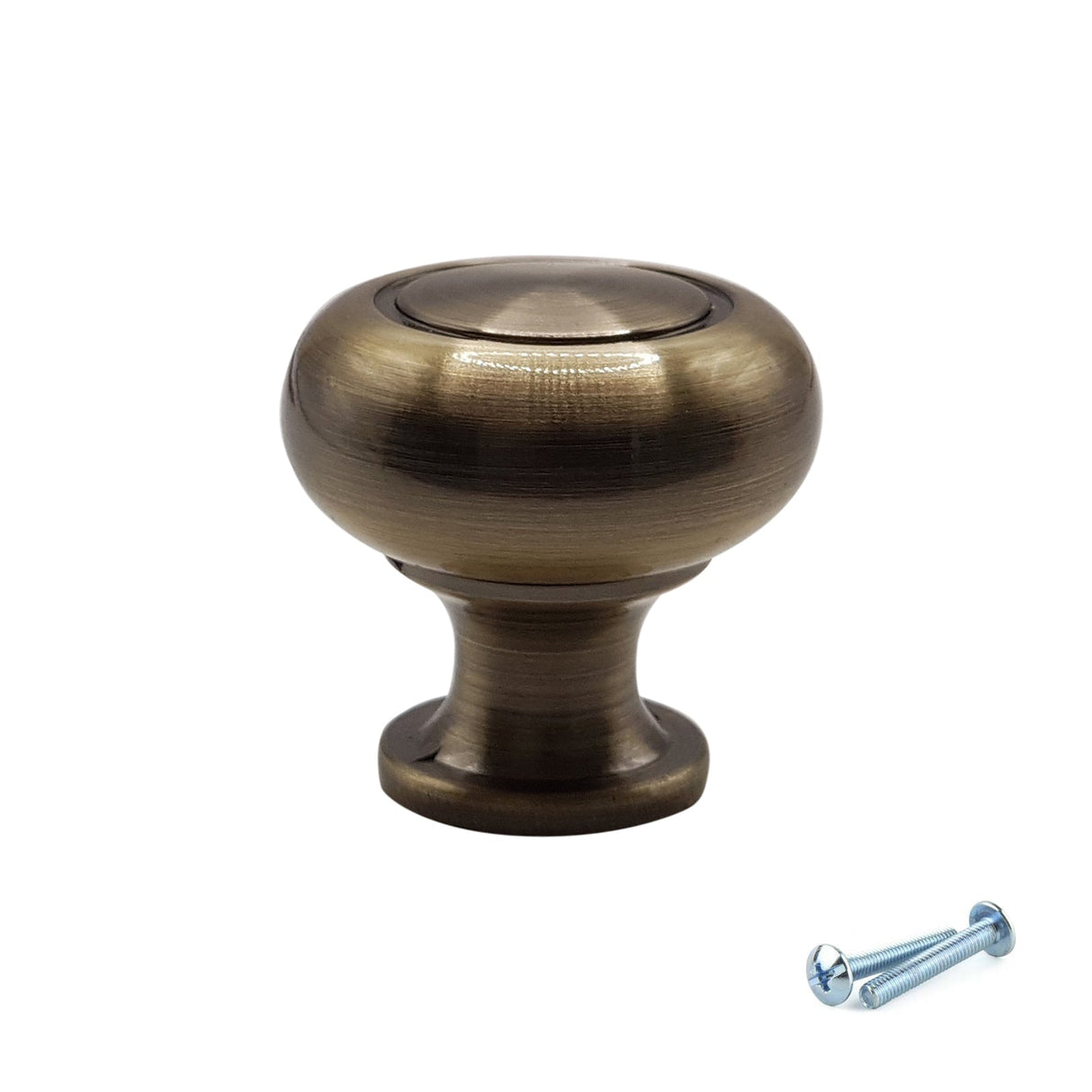M4TEC Antique Brass Knob Handle – VH5 Series (30mm Cabinet, Drawer & Cupboard Knob)