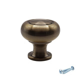 M4TEC Antique Brass Knob Handle – VH5 Series (30mm Cabinet, Drawer & Cupboard Knob)