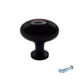 M4TEC Black Oval Knob Handle – VG8 Series (36mm Cabinet, Drawer & Cupboard Knob)