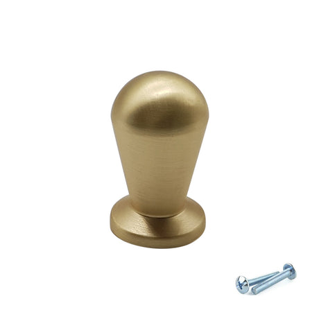 M4TEC Brushed Brass Cabinet Knob – 18mm Drawer, Door & Cupboard Handle VF3 Series