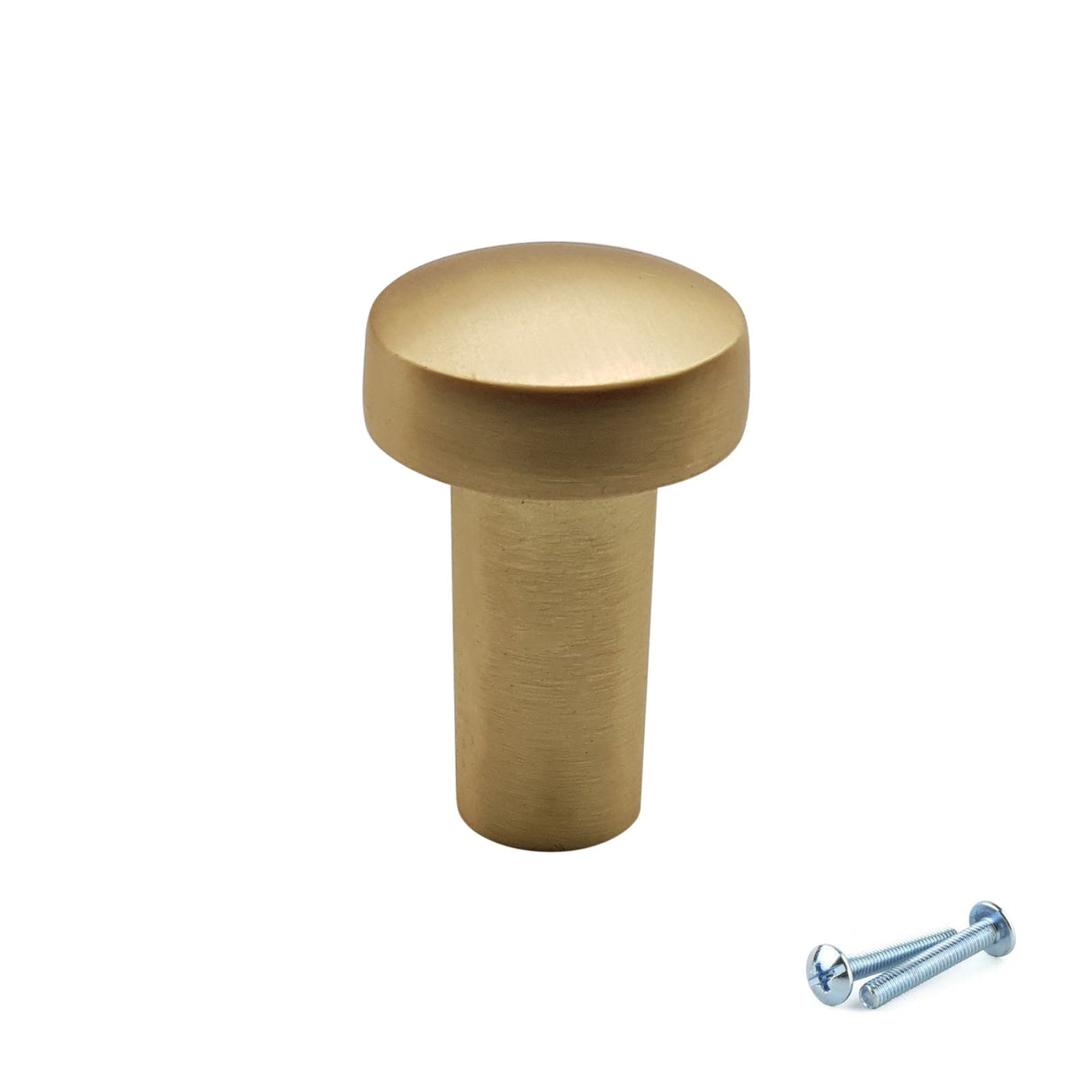 M4TEC Brushed Brass Cabinet Knob – 19mm Drawer & Cupboard Door Handle VF4 Series