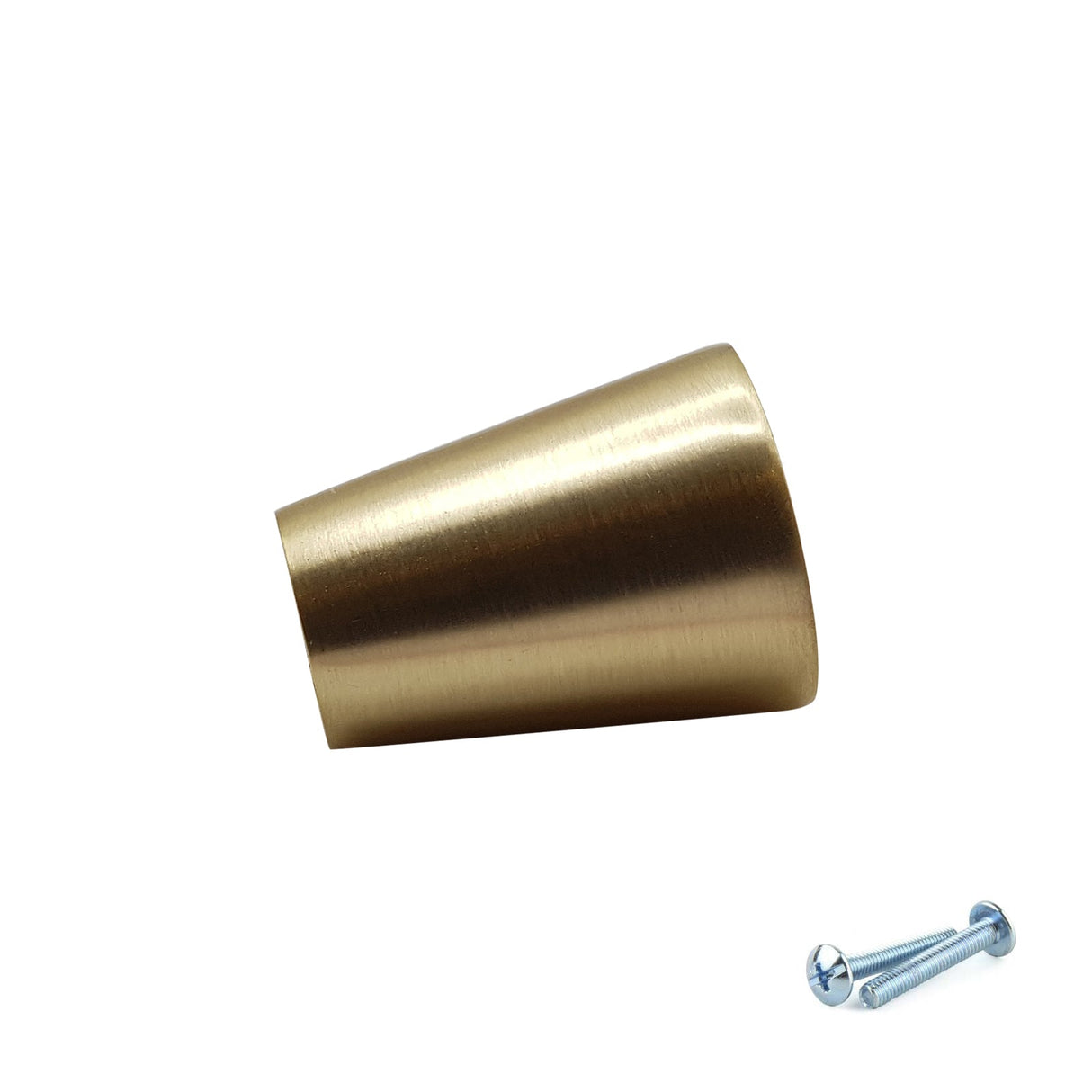 M4TEC Brushed Brass Cylinder Cabinet Knob – 20mm Drawer & Cupboard Door Handle VF5 Series
