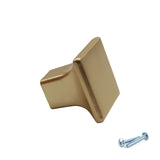 M4TEC Brushed Brass Square Cabinet Knob – 27mm Drawer & Cupboard Door Handle VF6 Series