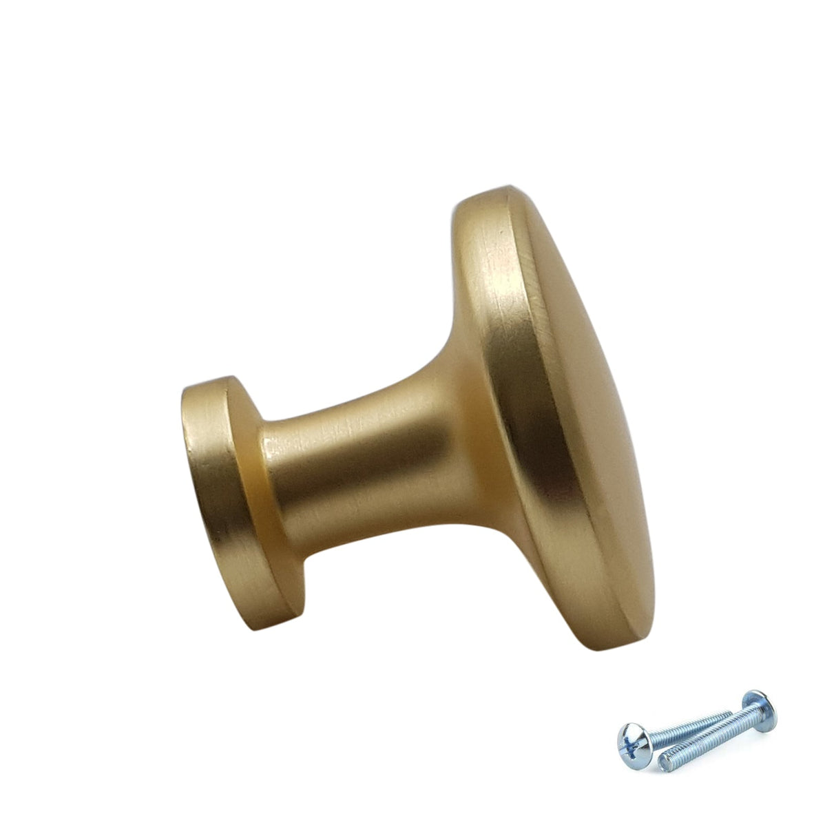M4TEC Brushed Brass Cabinet Knob – 28mm Drawer & Cupboard Door Handle VF8 Series