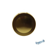 M4TEC Brushed Brass Flat Disc Knob Handle – VG7 Series (30mm Cabinet, Drawer & Cupboard Knob)