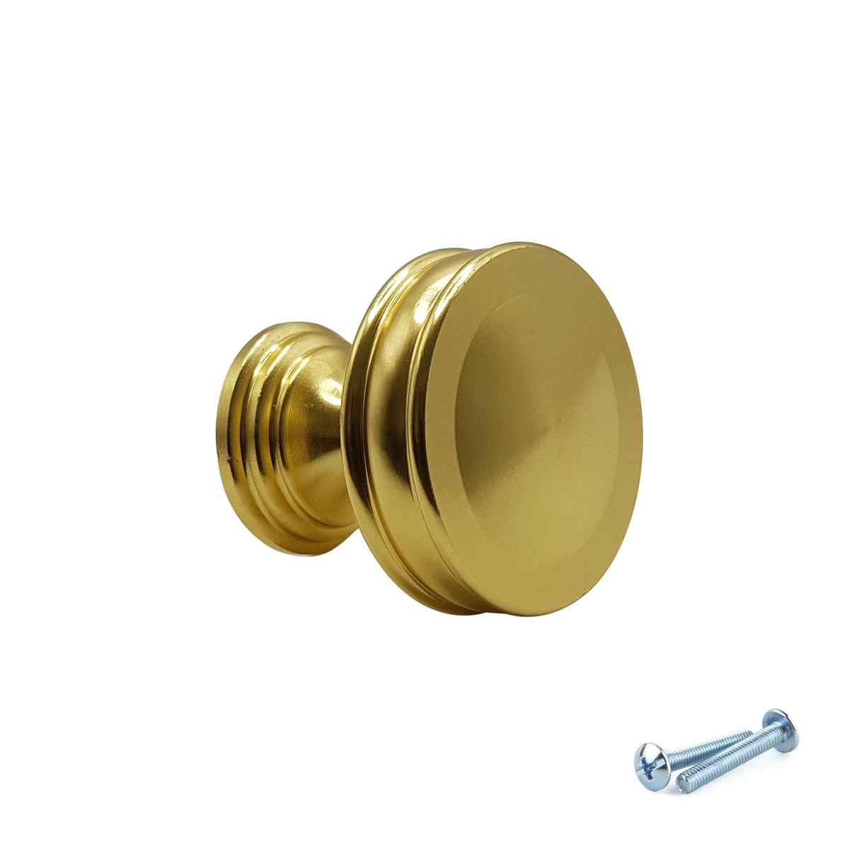 M4TEC Brushed Brass Knob Handles – VG7 Series – 30mm (Pack of 10)