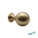 M4TEC Brushed Brass Round Knob Handle – VG9 Series (25mm Cabinet, Drawer & Cupboard Knob)