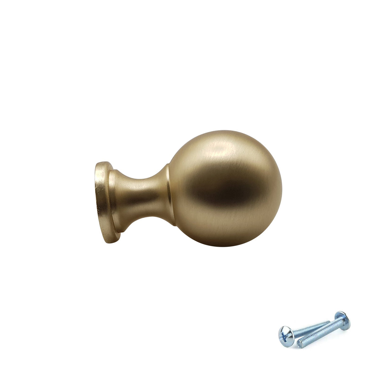 M4TEC Brushed Brass Round Knob Handle – VG9 Series (25mm Cabinet, Drawer & Cupboard Knob)