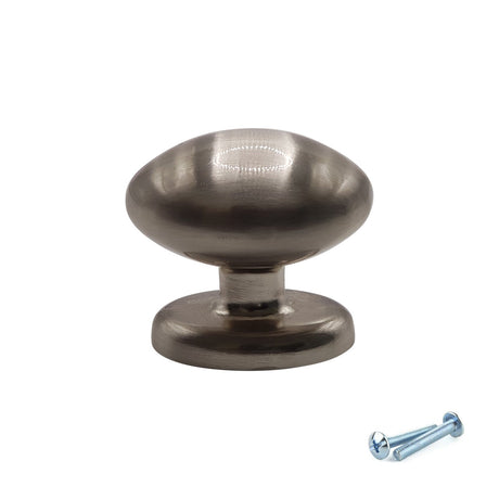 M4TEC Brushed Nickel Cabinet Knob – 34mm Furniture Drawer & Cupboard Door Handle (VF9 Series)