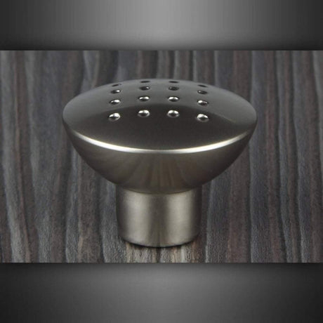 M4TEC Durness C9 Matt Nickel Cabinet Knob – 33mm Dimple-Pattern Cupboard & Drawer Handle