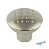 M4TEC Durness C9 Matt Nickel Cabinet Knob – 33mm Dimple-Pattern Cupboard & Drawer Handle
