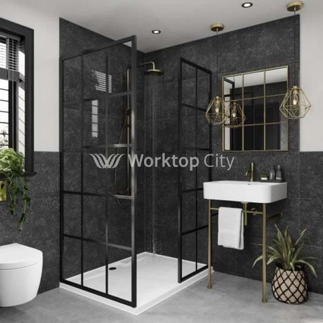 Multipanel Tile Collection Black Mineral (MT490) - Large Tile Shower/Bathroom Wall Panels