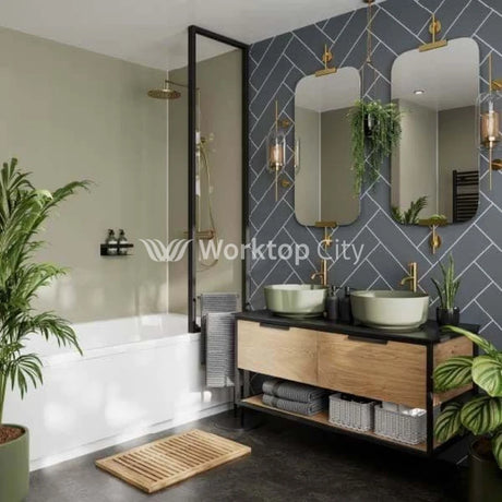 Multipanel Tile Collection Monument Grey (MT780H) - Herringbone Tile Shower/Bathroom Wall Panels