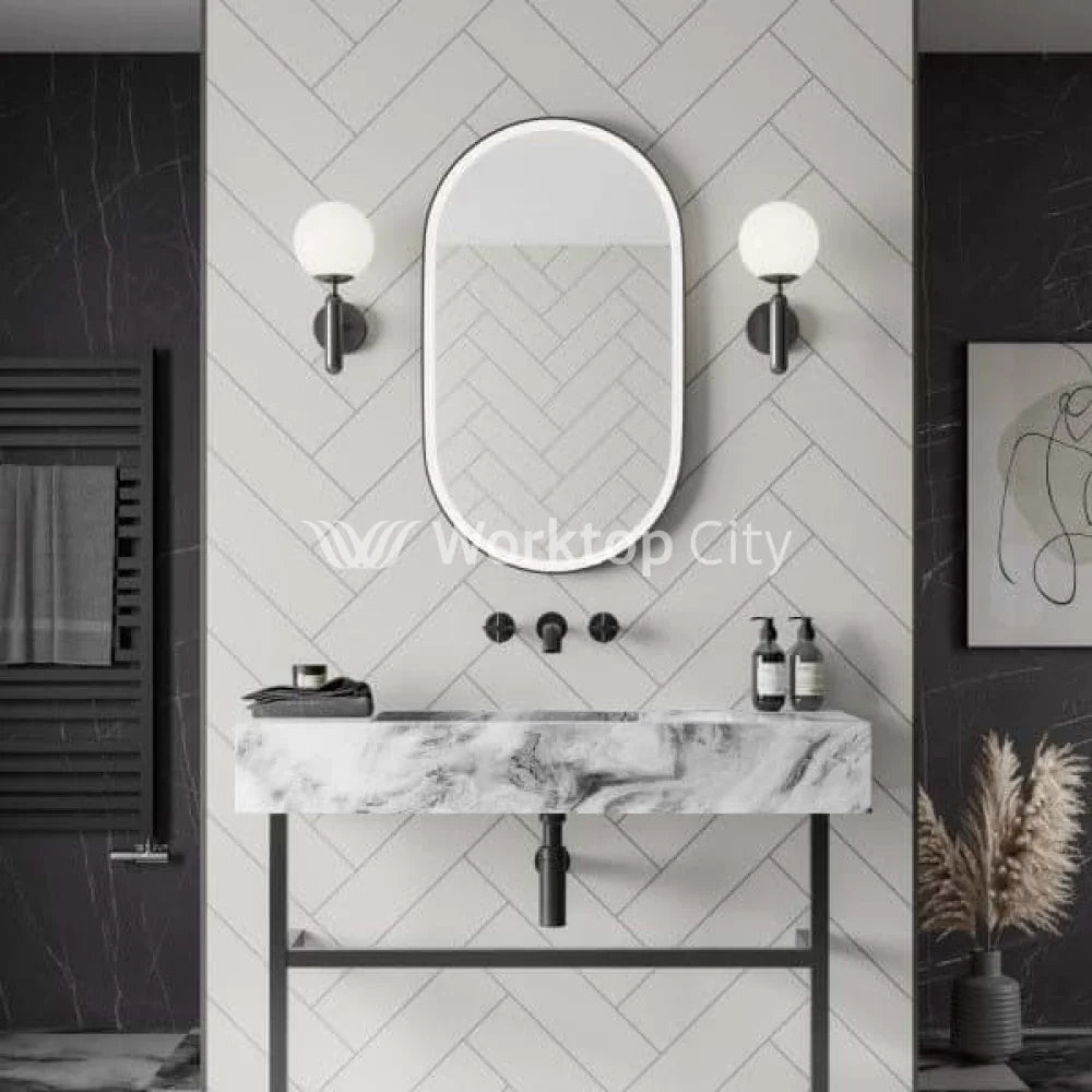 Multipanel Tile Collection White Grey (MT775H) - Herringbone Tile Shower/Bathroom Wall Panels