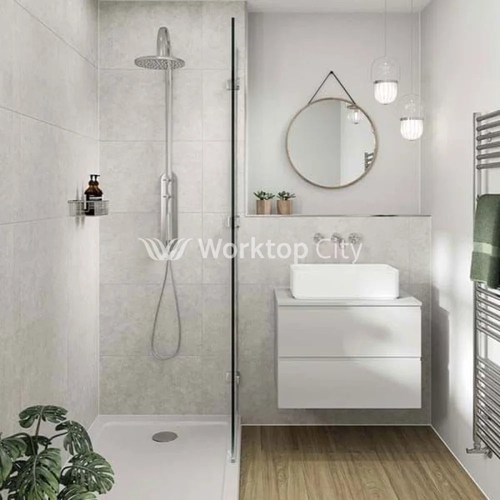 Multipanel Tile Collection White Mineral (MT486) - Large Tile Shower/Bathroom Wall Panels