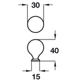Odessa Spherical Knob Handle Odessa Aberfeldy VA8
