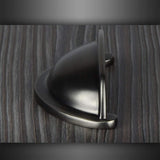 M4TEC Dalmally D7 Pewter Cup Drawer Pull Handle – Traditional Cabinet & Cupboard Shell Handle (76mm Centres)