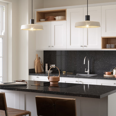 Bushboard Options Black Slate Kitchen Worktops (Gloss Finish)