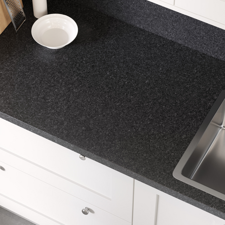 Bushboard Options Nero Granite (Stone Finish) - Free Sample