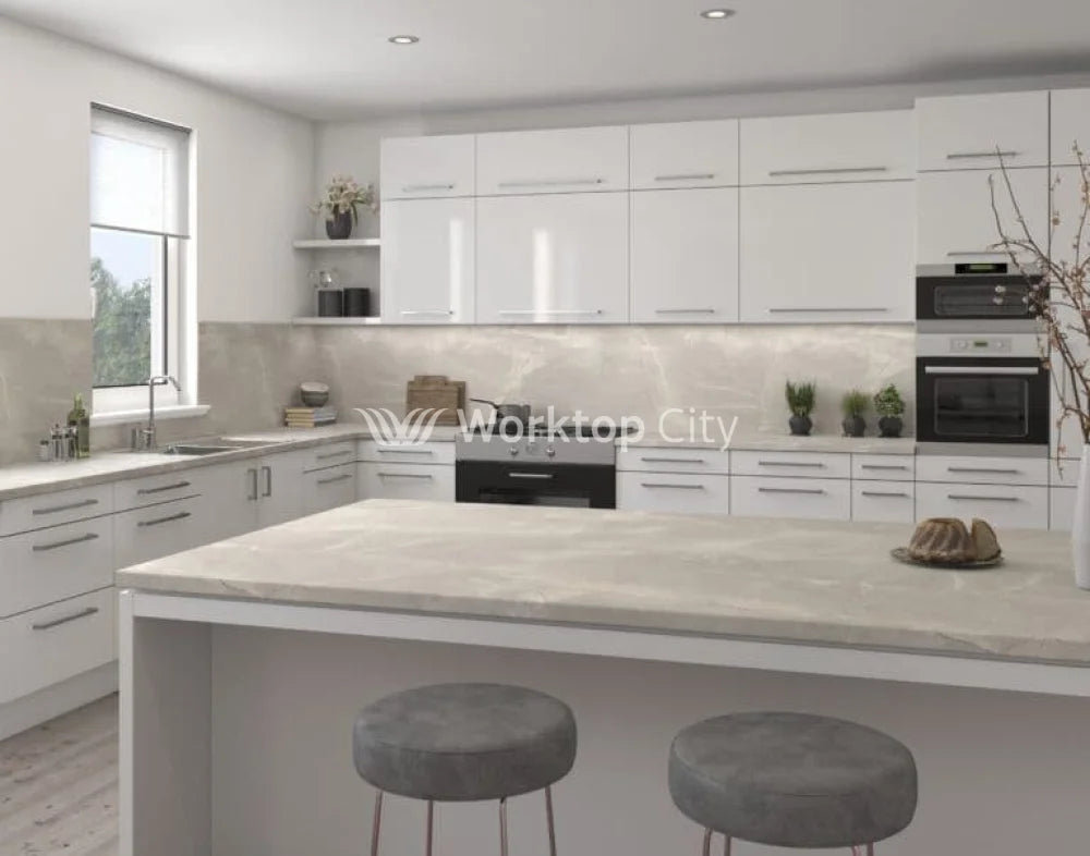 Senses Laminate Kitchen Worktops Colorado Marble Round (Postformed) Edge Matte Finish