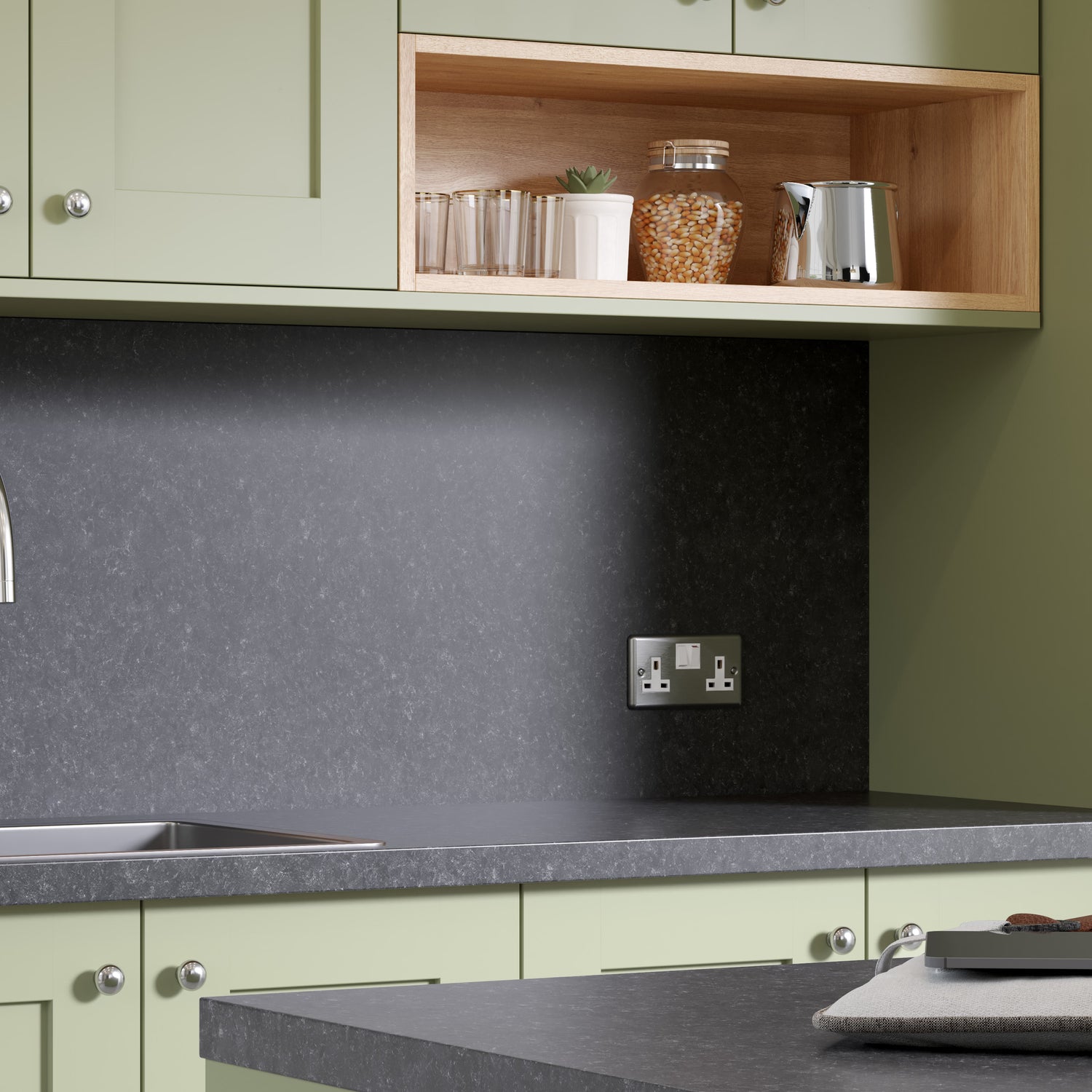 Bushboard Options Lima Kitchen Worktops (Stone Matt Finish)