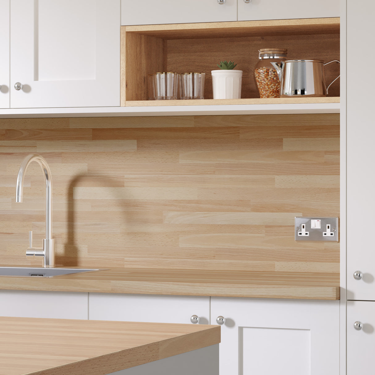 Bushboard Options Clear Beech Block (Matt Finish) - Free Sample
