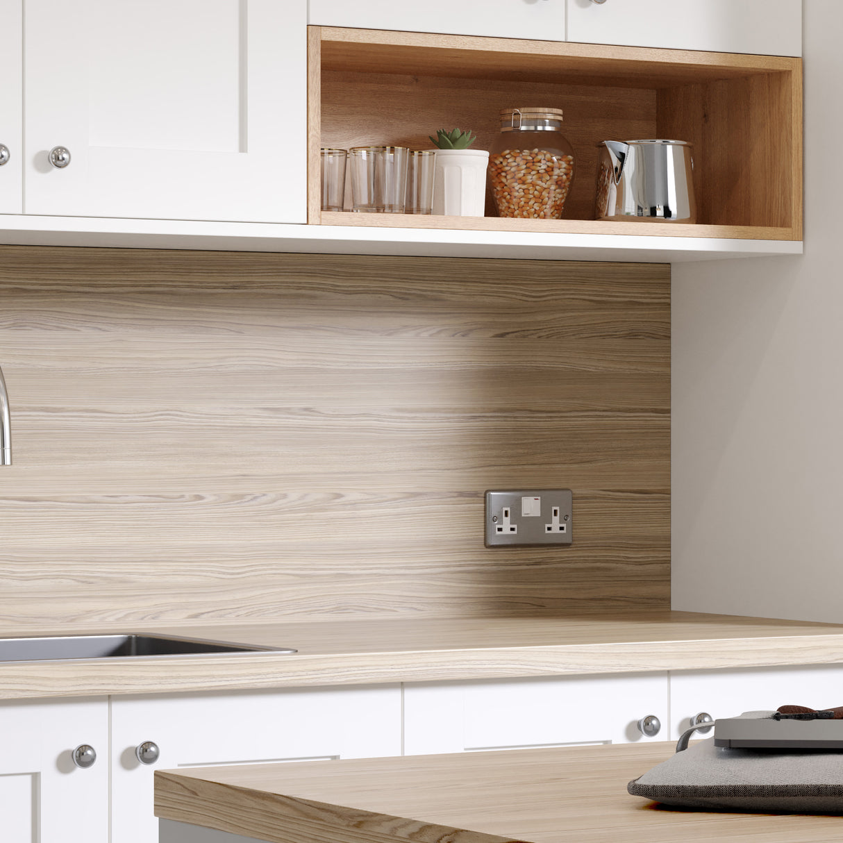 Bushboard Options Cypress Cinnamon Kitchen Worktops (Matt Woodgrain Finish)