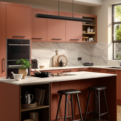 Wilsonart Sleek Calcutta Marble Kitchen Worktops Matt Finish