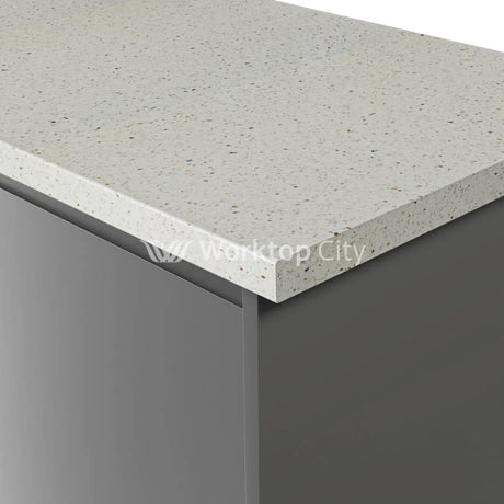 Spectra White Terrazzo - Quartz Finish Postformed Edge