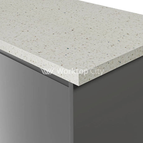 Spectra White Terrazzo - Quartz Finish Square Edge