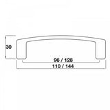 Stainless Steel Cupboard Door Cabinet Handle M4TEC Clathy S8