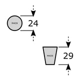 Stainless Steel Cupboard Knob Cabinet Handle M4TEC Tyndrum O9