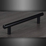 M4TEC Ballater D5 Black T-Bar Handle – Modern Cabinet, Cupboard & Door Handle (128mm Centres)