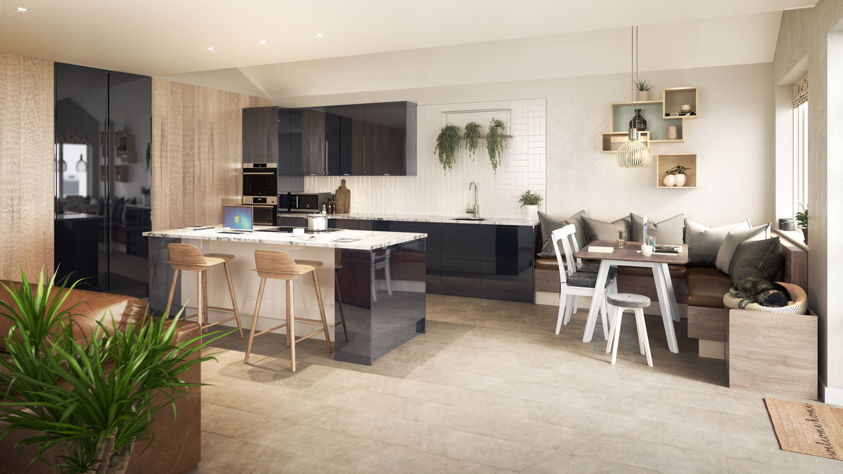 Vogue Slab Indigo Gloss- Replacement Kitchen Doors (715mm High)
