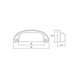 Viefe Antique Copper Cup Pull Cabinet Handle VC8