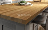 WTC Elegance Solid Full Stave Oak Real Wood Kitchen Worktops 40mm (T)