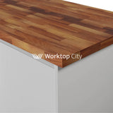 Wtc Elegance Solid Iroko Real Wood Kitchen Upstand